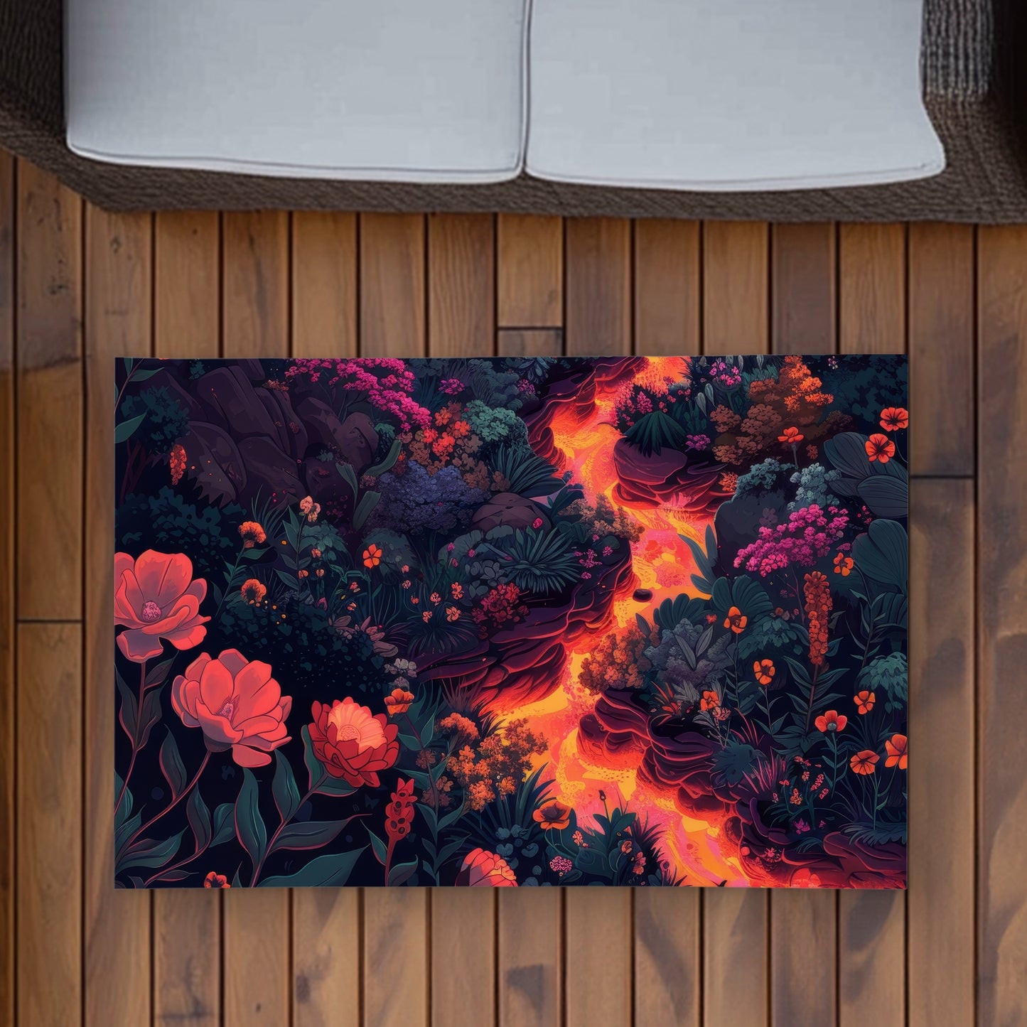 Tapis d'extérieur Lave en fusion | Accent de décoration élégant