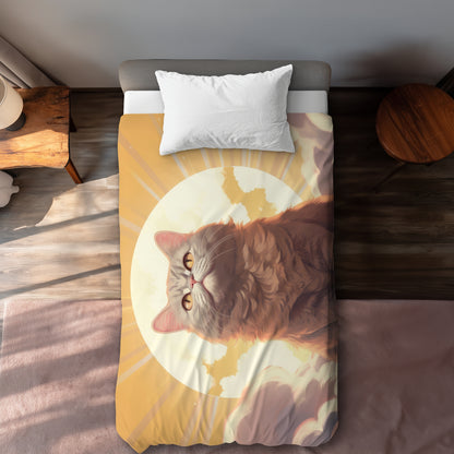 Intangible Purr White Duvet Cover | Elegant Home Decor