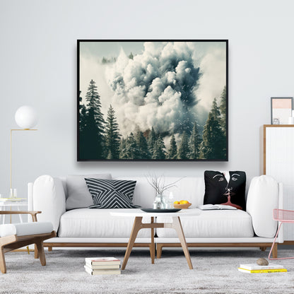 Unwanted catastrophe - 36"x36" Framed canvas