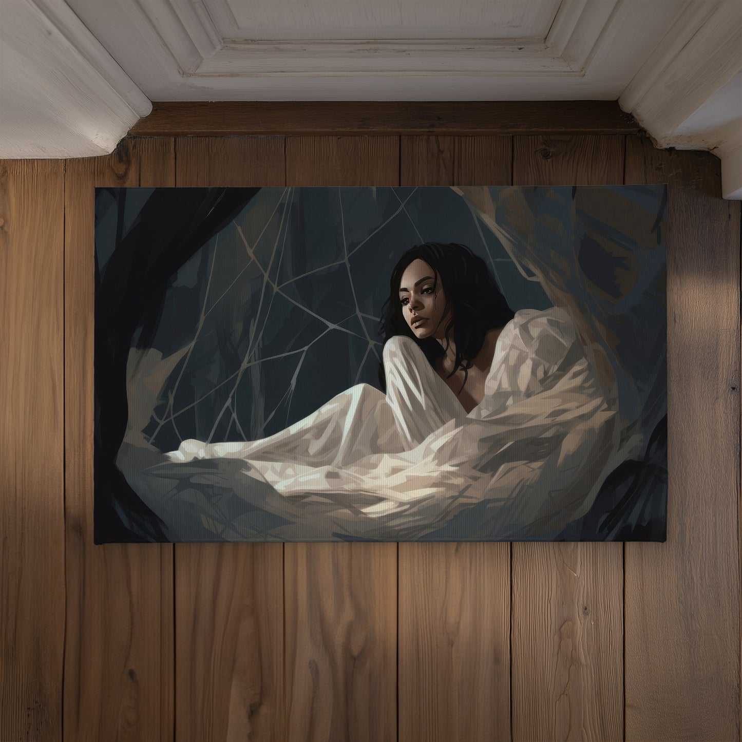 Spider Princess Black Indoor Outdoor Door Mat | Home Decor