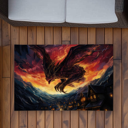 Back for Revenge - Blue Outdoor Area Rug for Home Decor