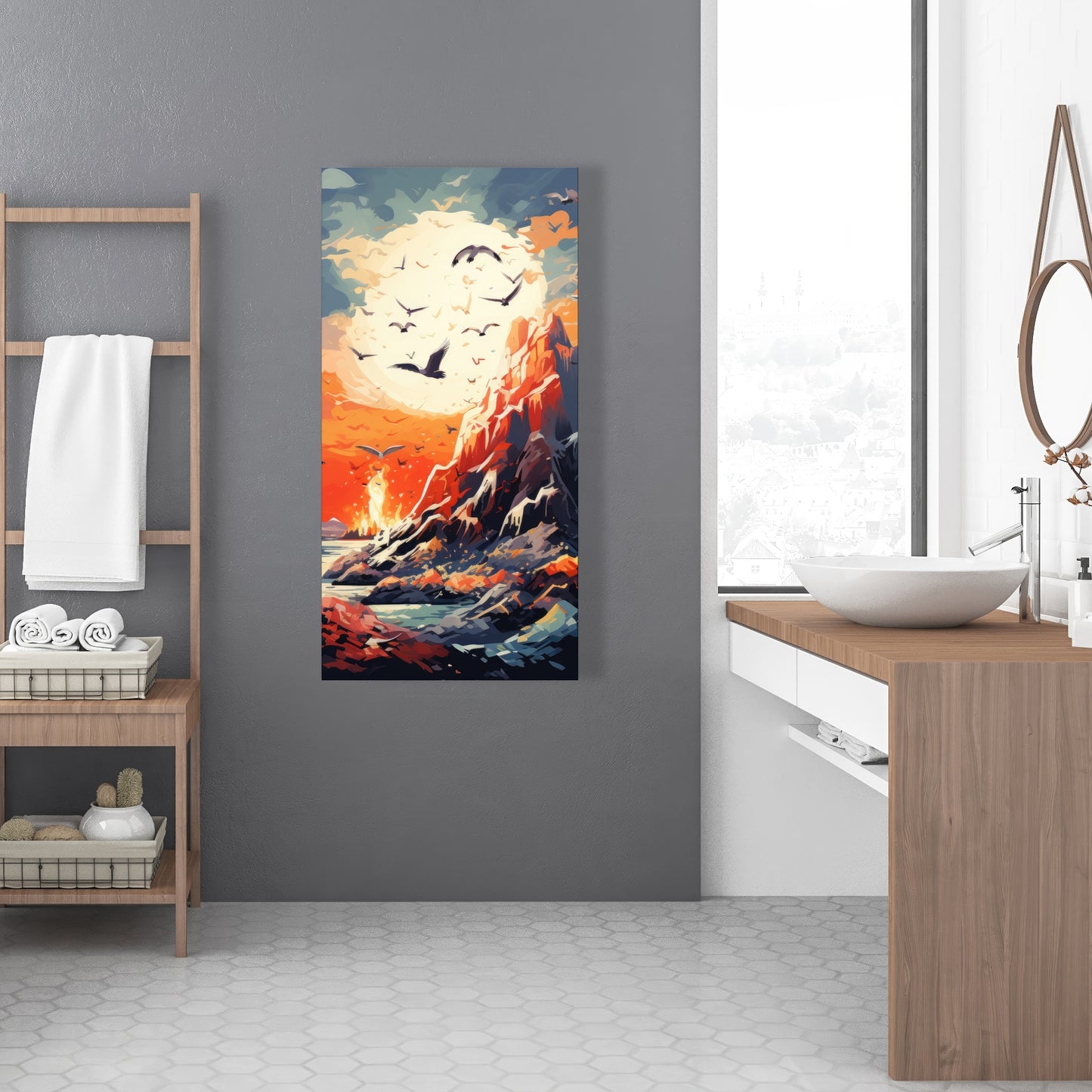 Towards Danger - Red Canvas Art | Modern Design