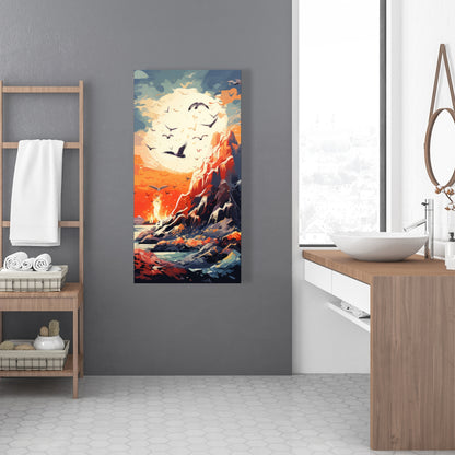 Towards Danger - Red Canvas Art | Modern Design