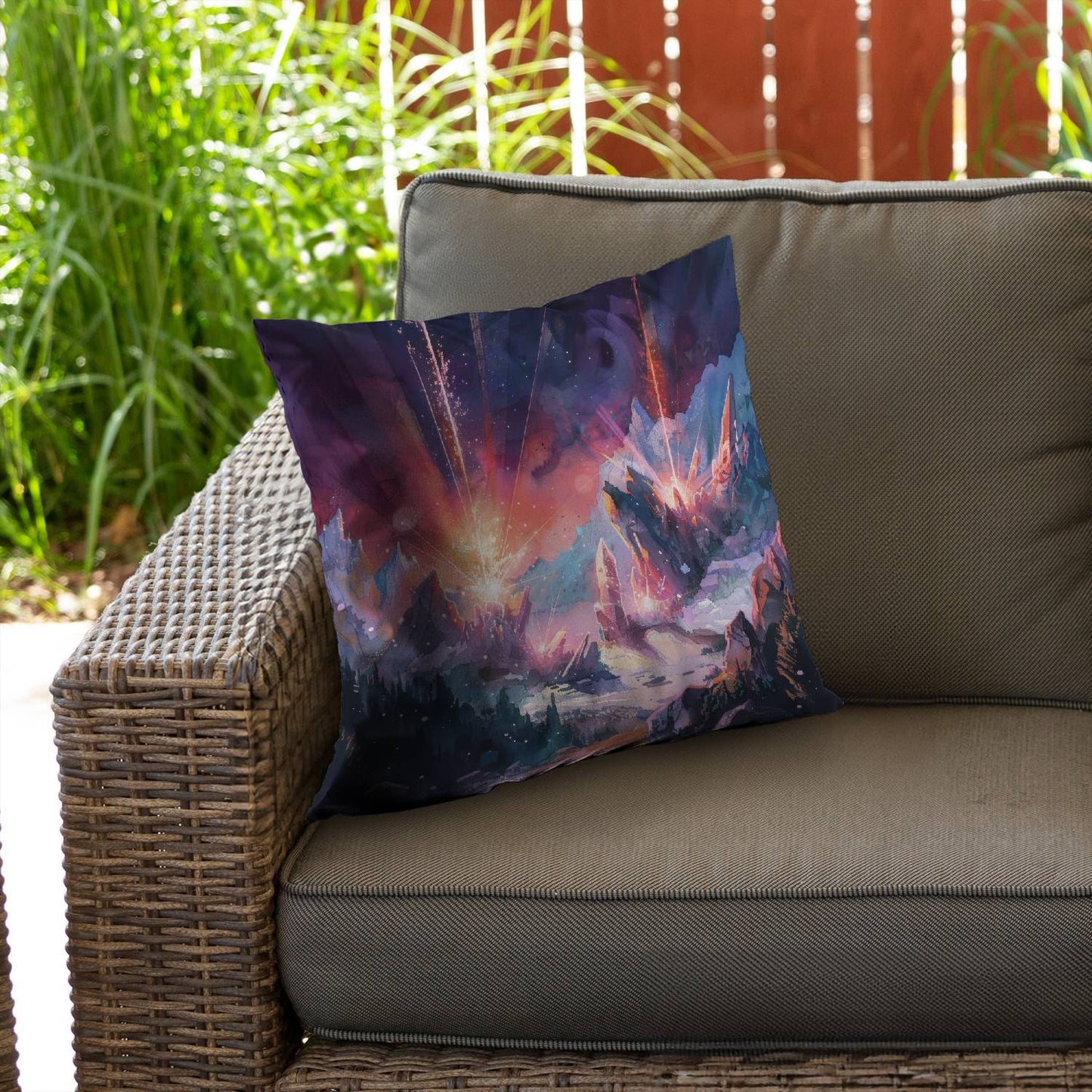 Beaming signal - Throw pillow - Print on demand