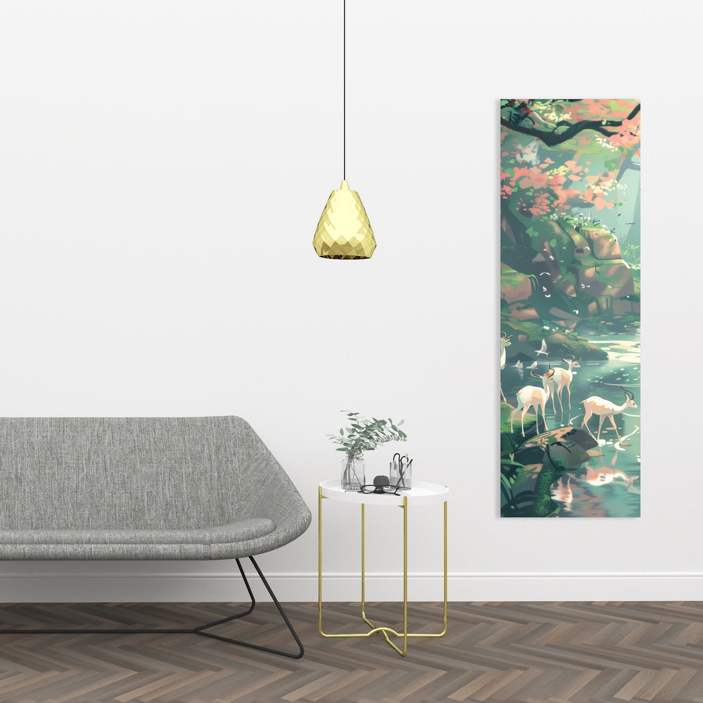 Sipping - Turquoise Canvas Art for Chic Home Decor