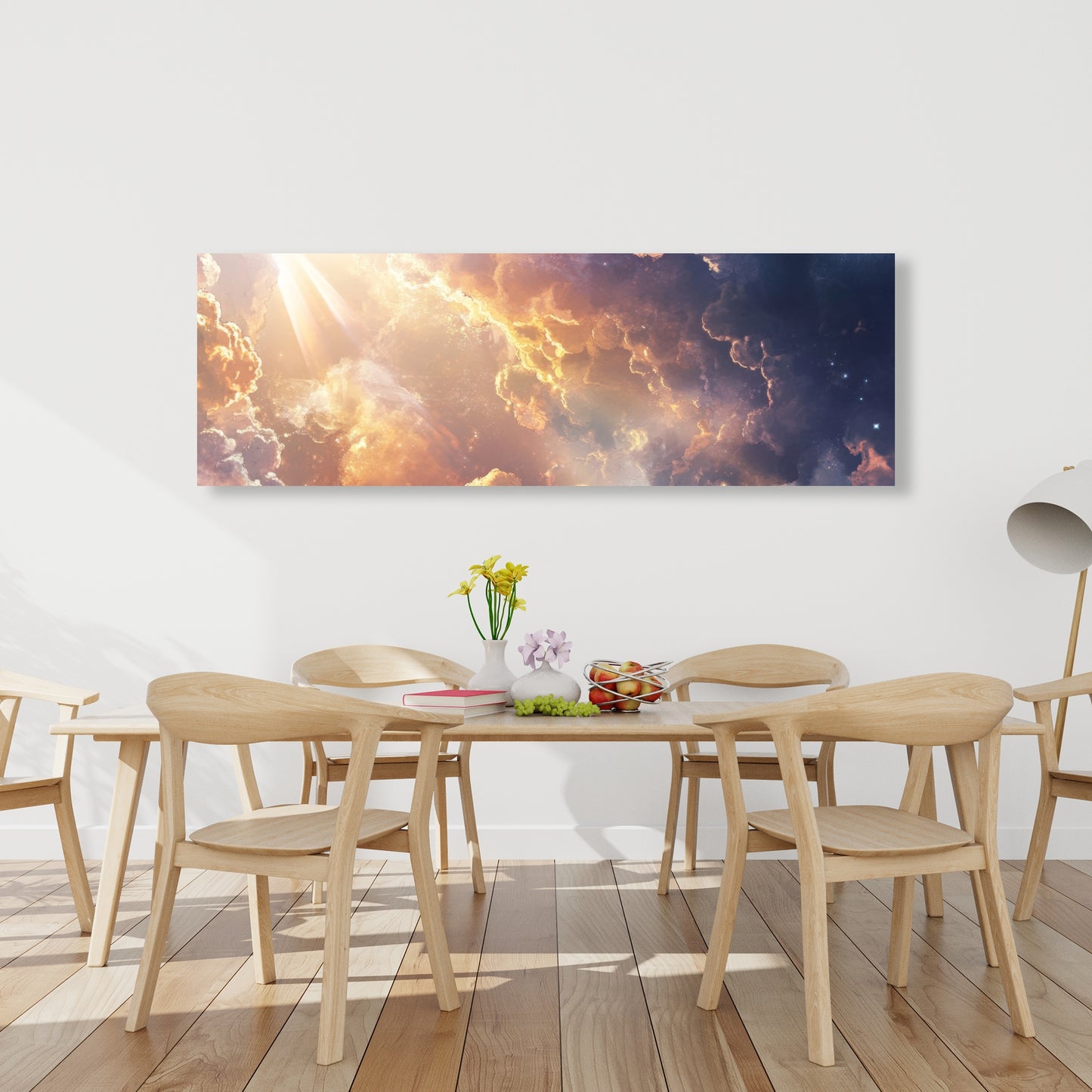 Piercing Light - Blue Canvas Art | Modern Design