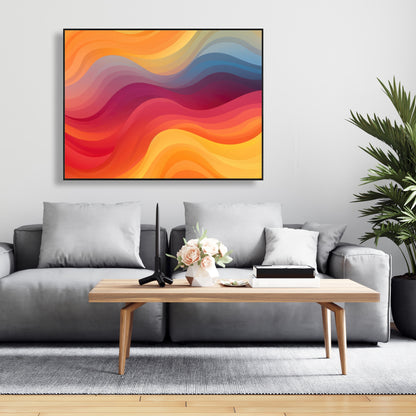 Cloudy Sky - Blue Framed Canvas for Home Decor | Wall Art