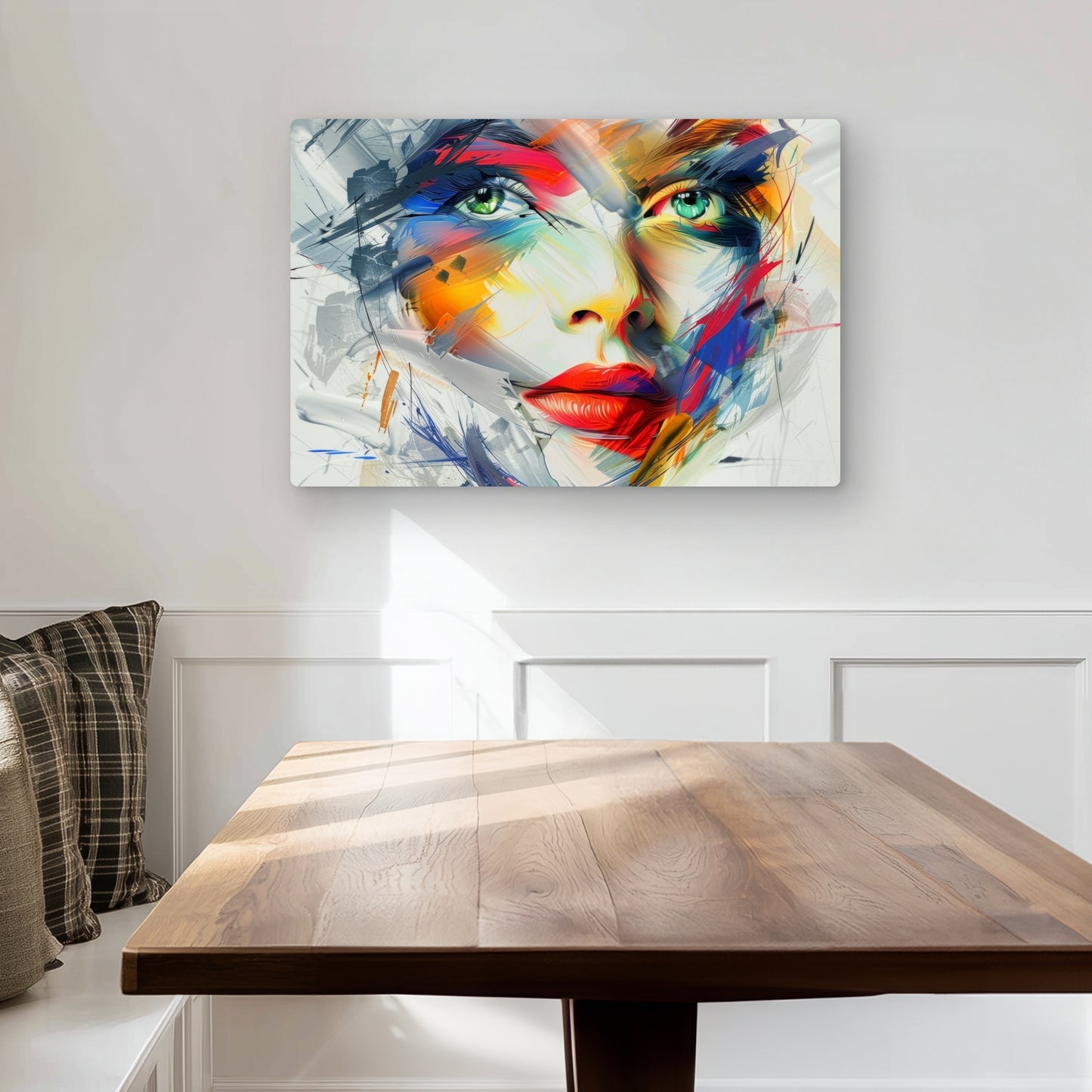 Abstract Look - Yellow Metal Print for Stylish Home Decor