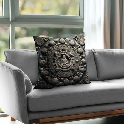 Spiritual Peace Poly Twill Throw Pillow | Home Decor Accent