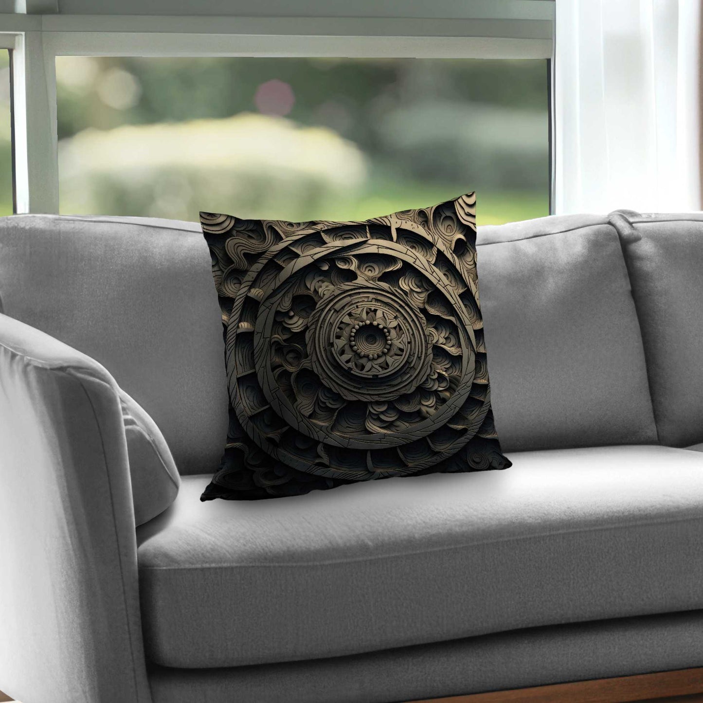 Cycles Poly Twill Throw Pillow | Stylish Home Decor Accent