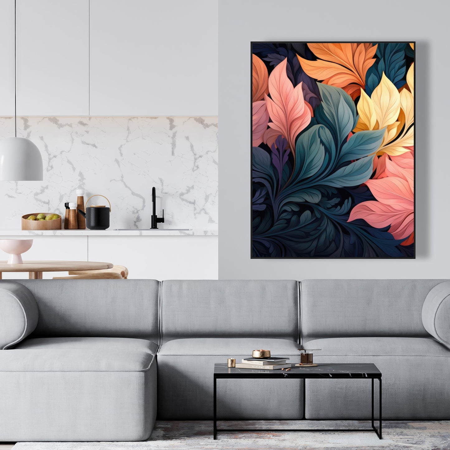 Pastel bloom - 36"x36" Framed canvas