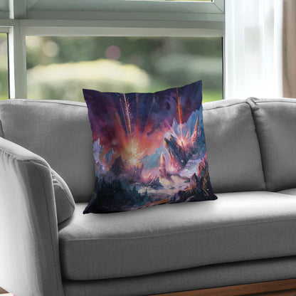 Beaming signal Poly Twill Throw Pillow - Home Decor Accent