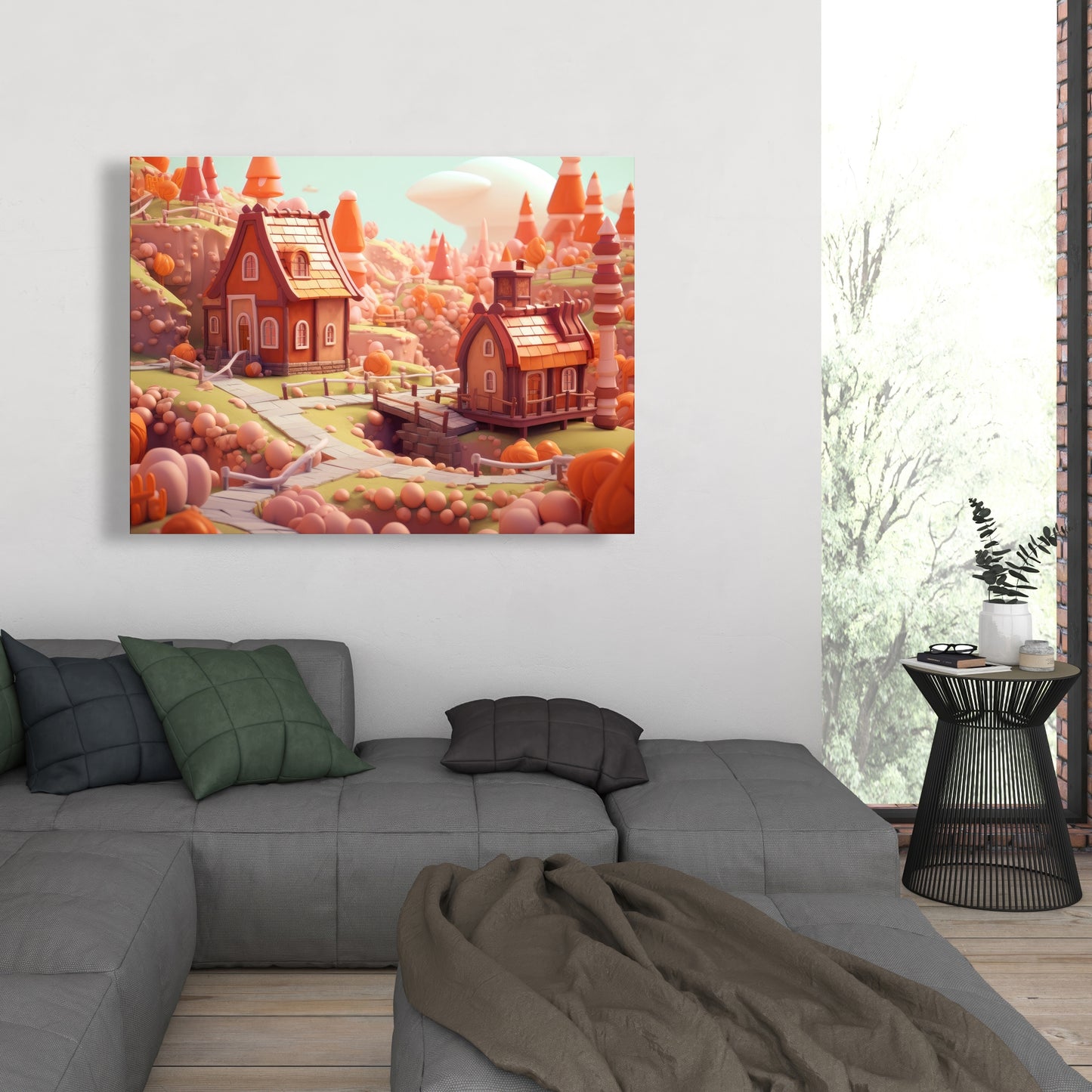 Toy Town - Orange Canvas Home Decor for Vibrant Spaces