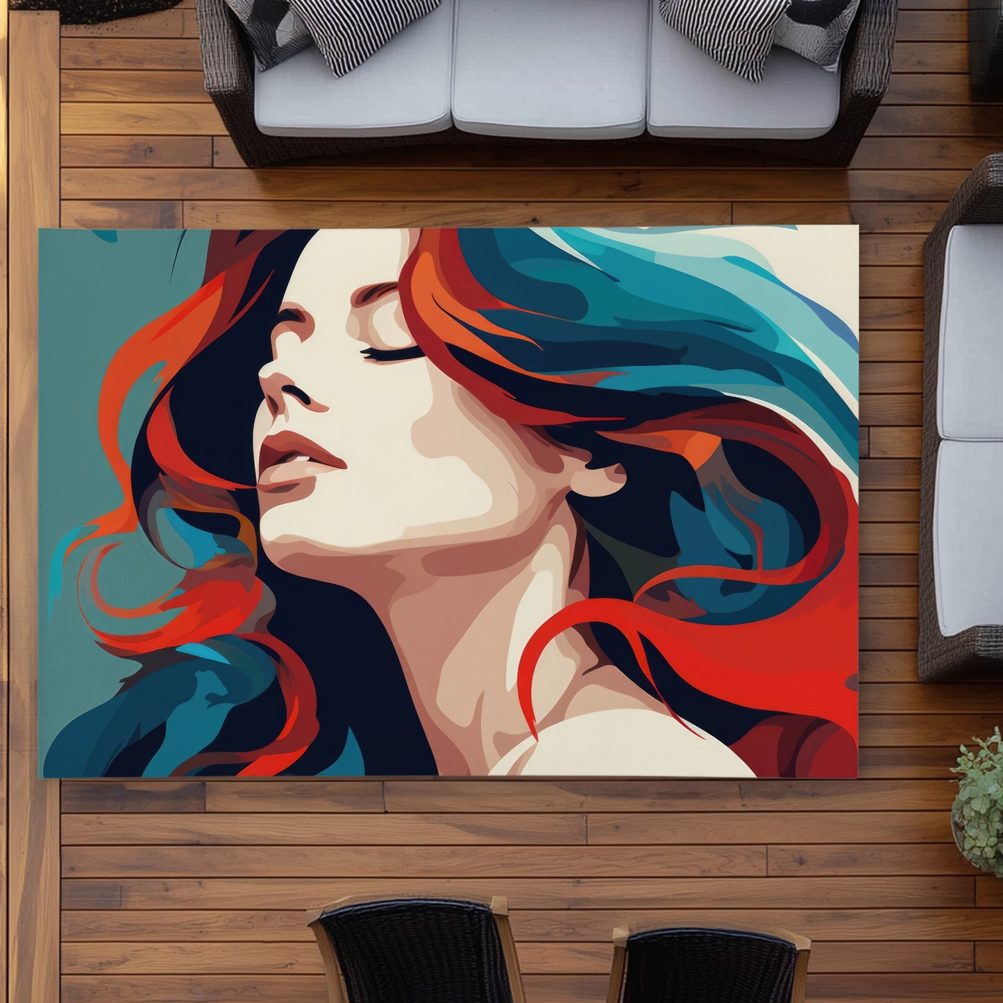 Zen Red Outdoor Area Rug | Stylish Home Decor for Patios