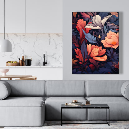 Blooming uninterrupted - 36"x36" Framed canvas