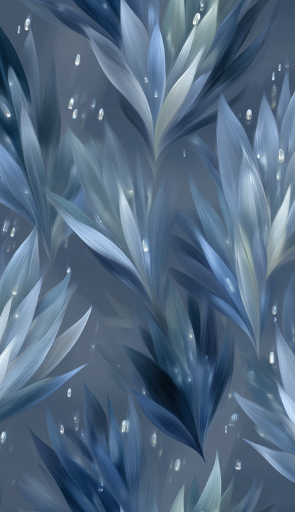 Icy Leaves Outdoor Area Rug | Stylish Home Decor Rug