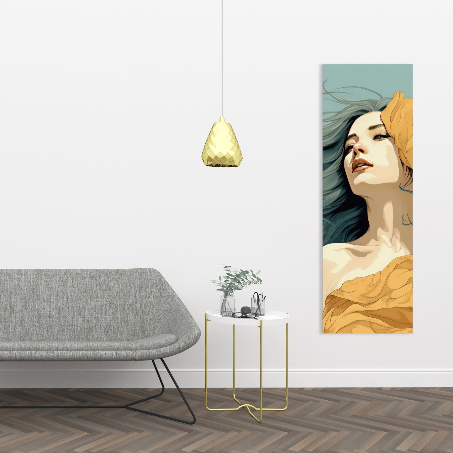 Sensual flow - Beige Canvas Art for Elegant Home Decor