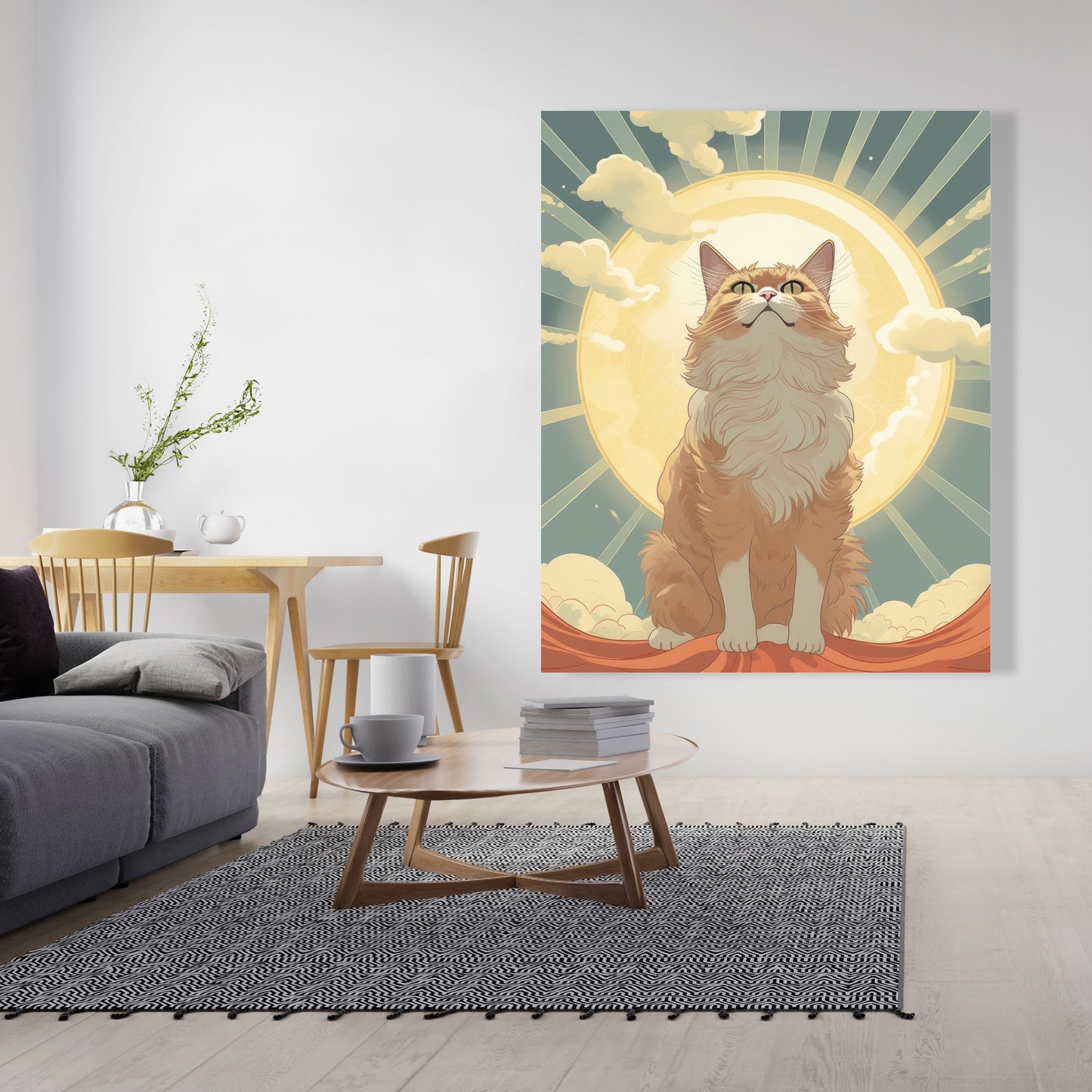 Moewing Above - Blue Canvas Art for Home Decor | Stylish Design