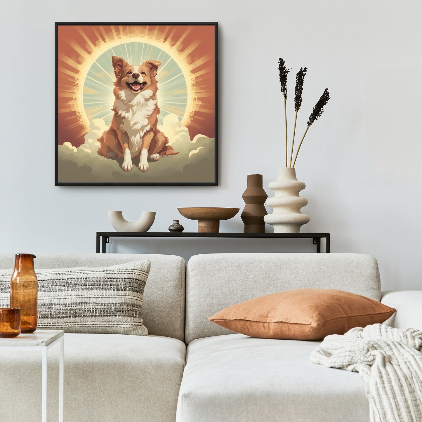 Pats and smiles - 36"x36" Framed canvas
