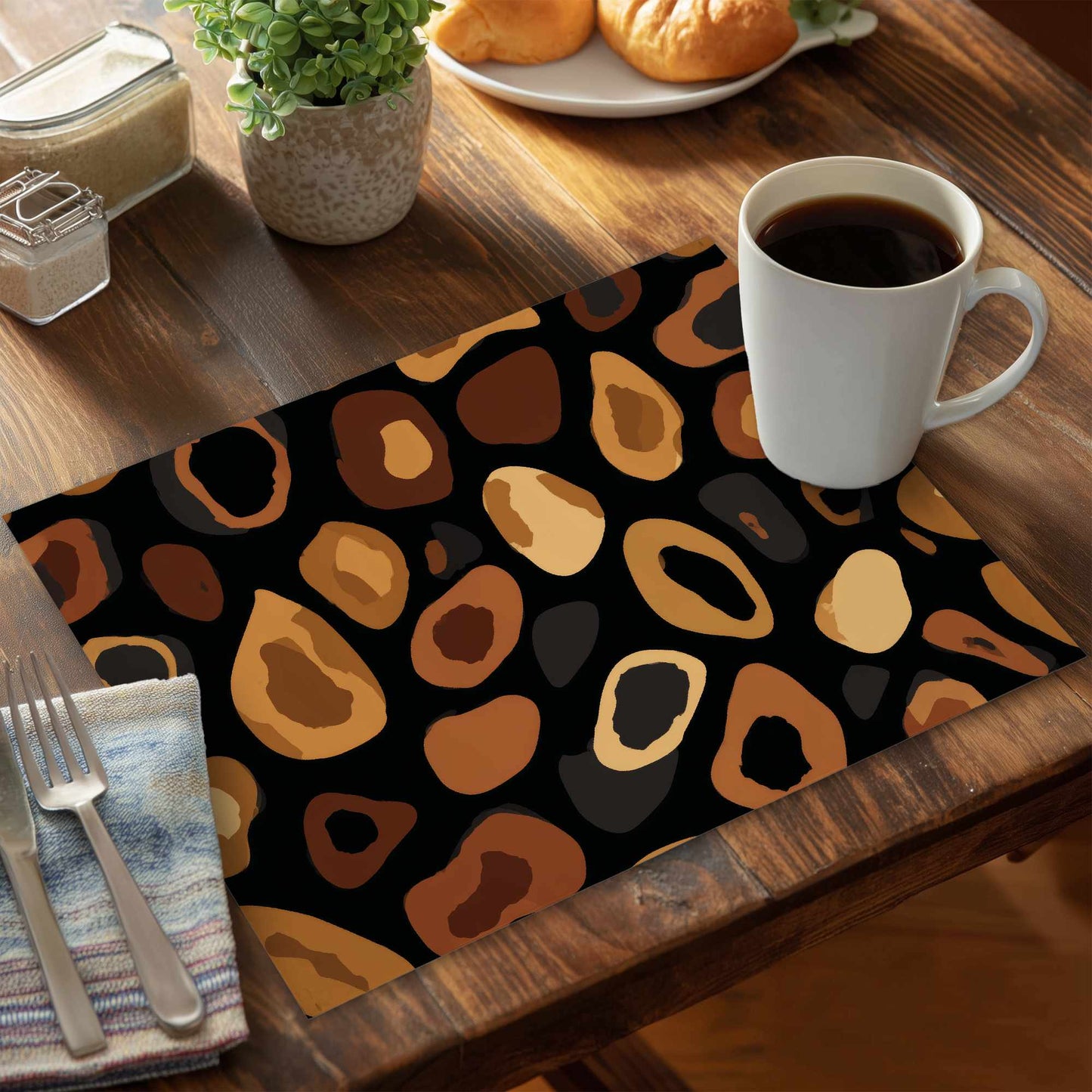 Wild Earth Spots Polyester Placemat | Stylish Home Decor