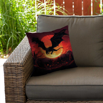 The dragon's wrath - poly twill throw pillow | home decor