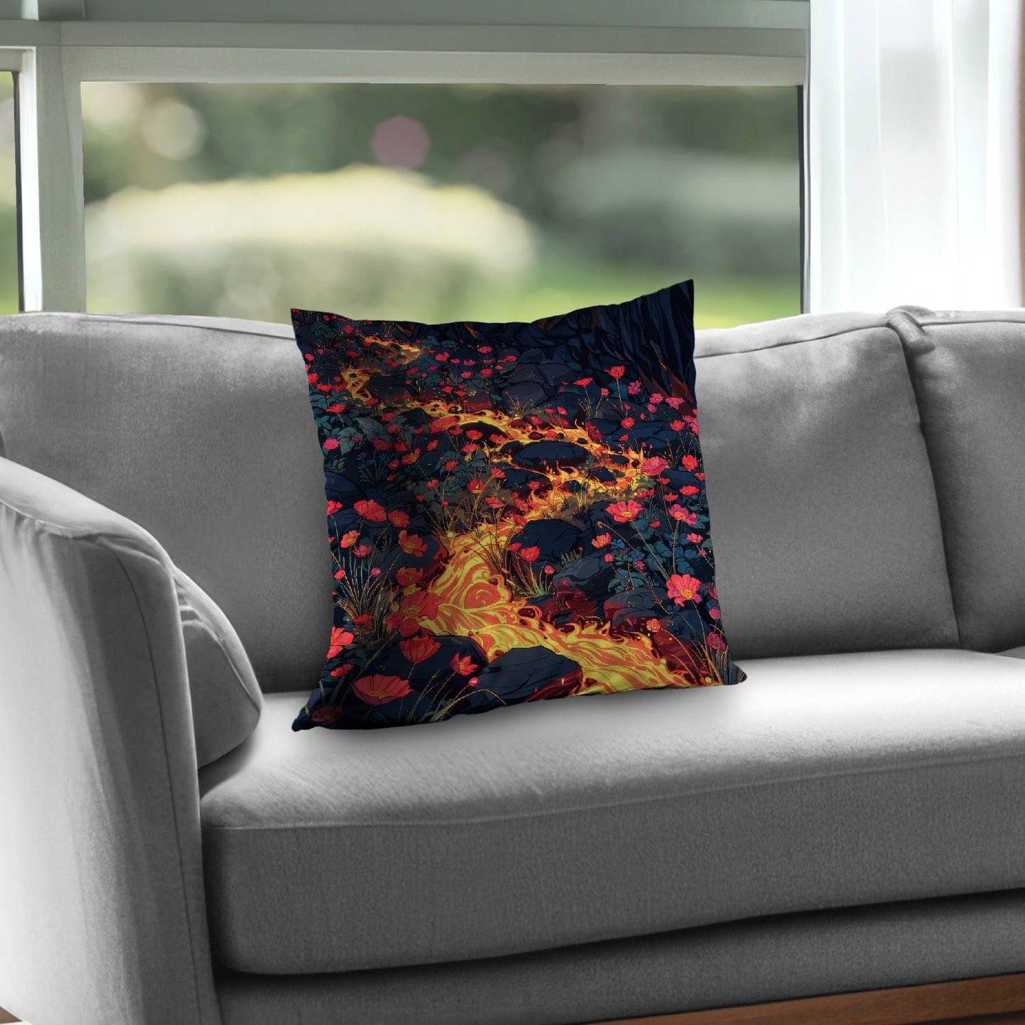 Dodging nature - Throw pillow - Print on demand