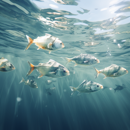 Swimming Peacefully - White Canvas Home Decor | Tranquil Art