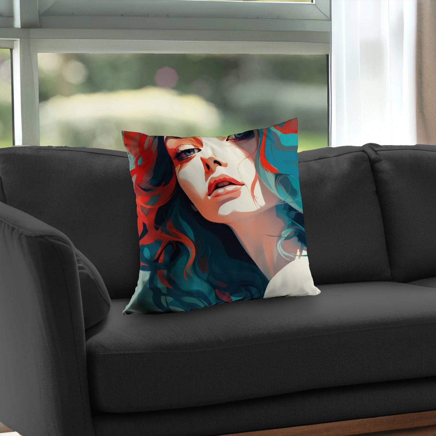 Dangerous lips - Throw pillow - Print on demand