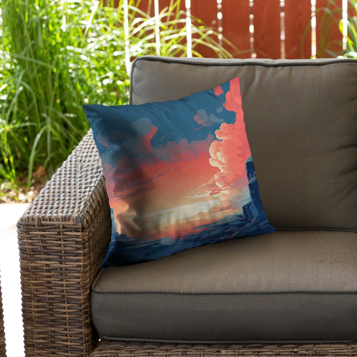 Coussin décoratif en sergé de polyester - Décoration élégante pour la maison