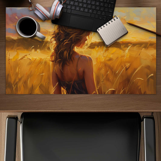 Warm Field Gold Gaming Mat - Stylish Home Decor Accessory