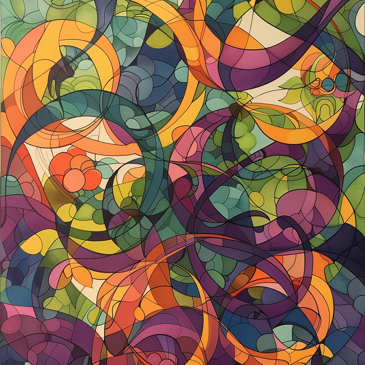 Converge - 24"x24" Framed canvas