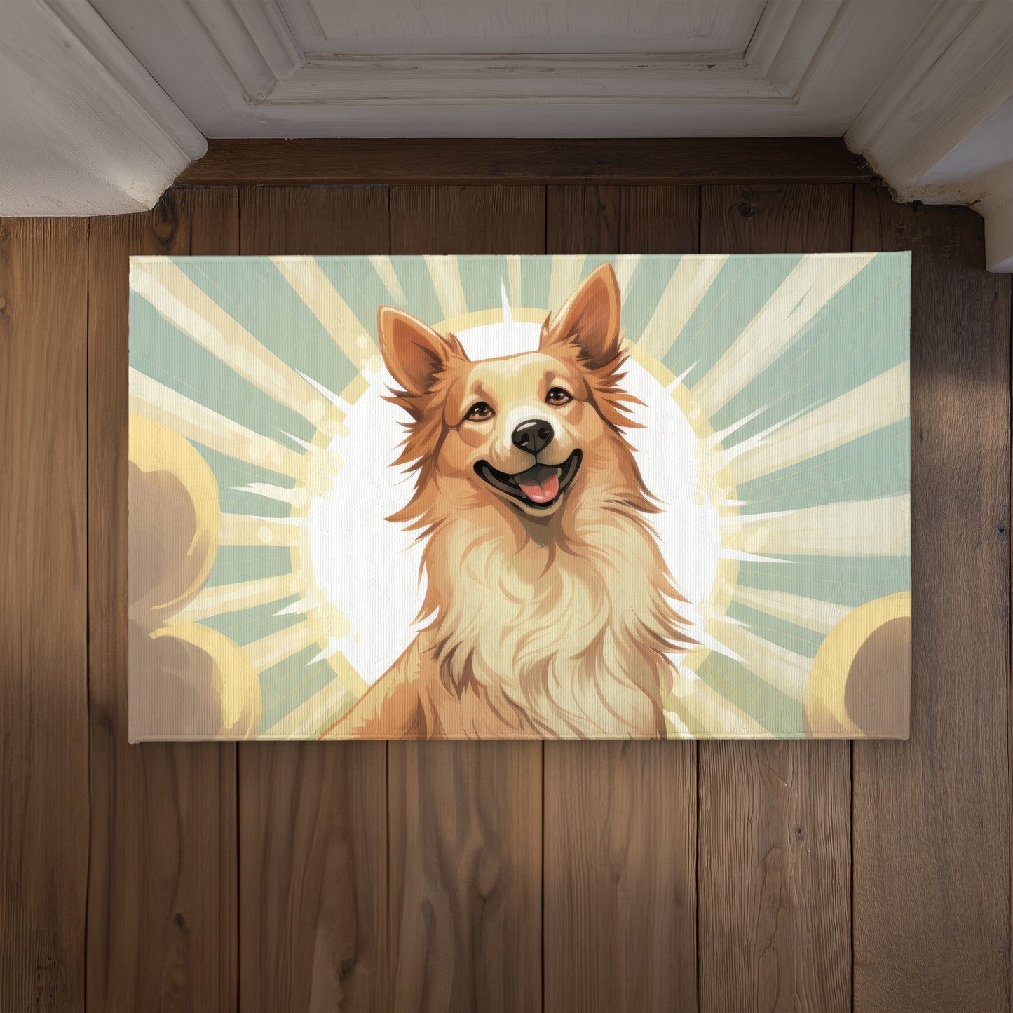 Who's a good boy - Beige Indoor/Outdoor Door Mat