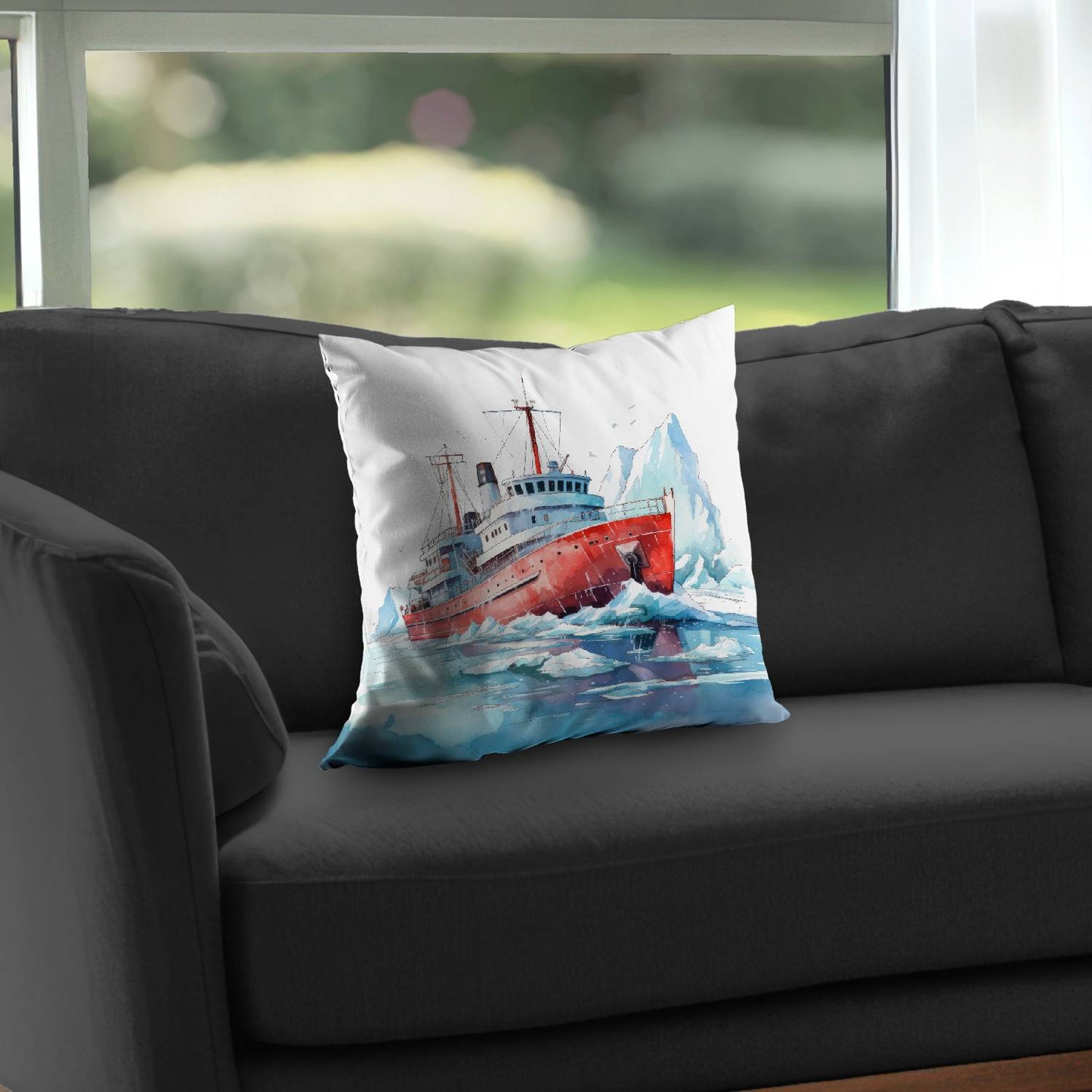 Breaking the ice - Throw pillow - Print on demand