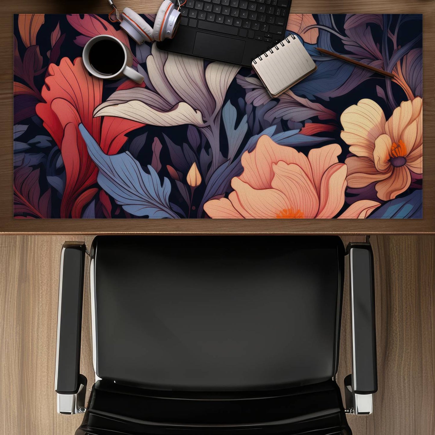 Blooming uninterrupted - Desk mat - Print on demand