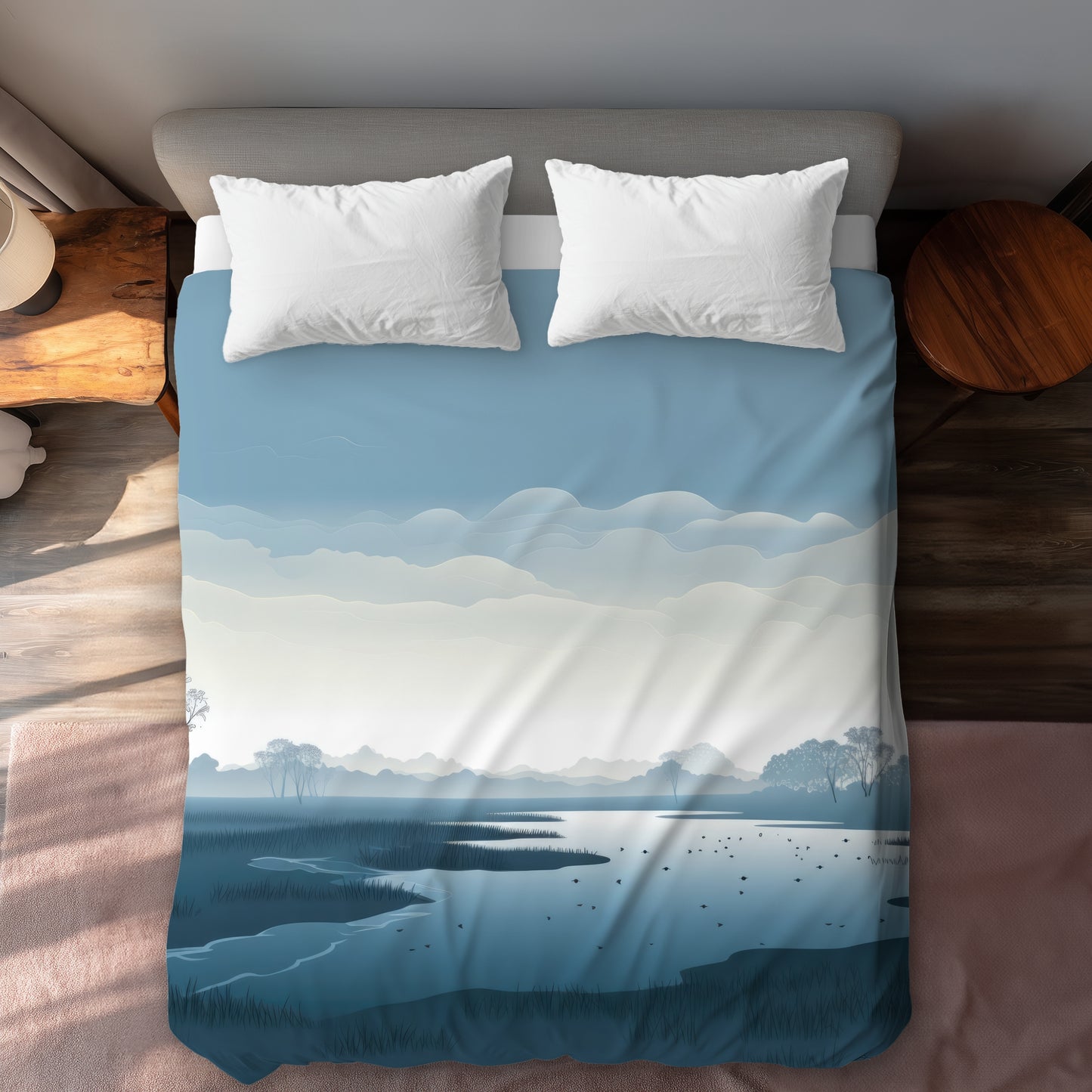 Minimalist Swamp White Duvet Cover | Home Decor Essentials