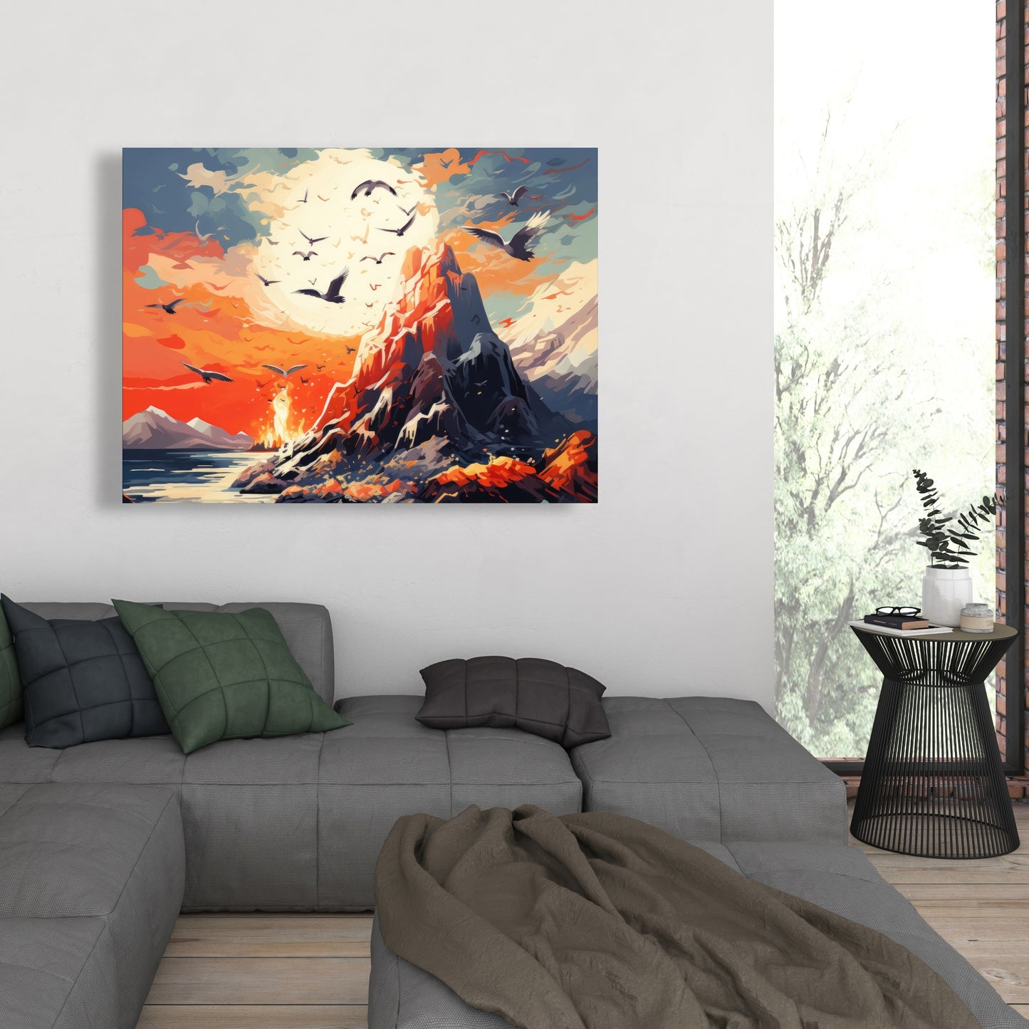 Towards Danger - Red Canvas Art | Modern Design