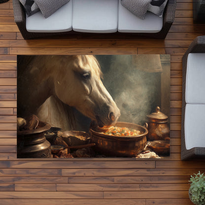 Tapis d'extérieur Cheval sur Soupe | Décoration intérieure élégante
