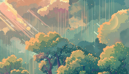 Crystal Winds Blue Indoor Outdoor Tablecloth for Home Decor