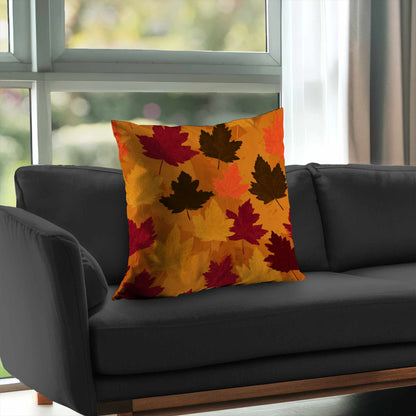 Autumn Glow Leaves Throw Pillow - Cozy Home Decor Accent