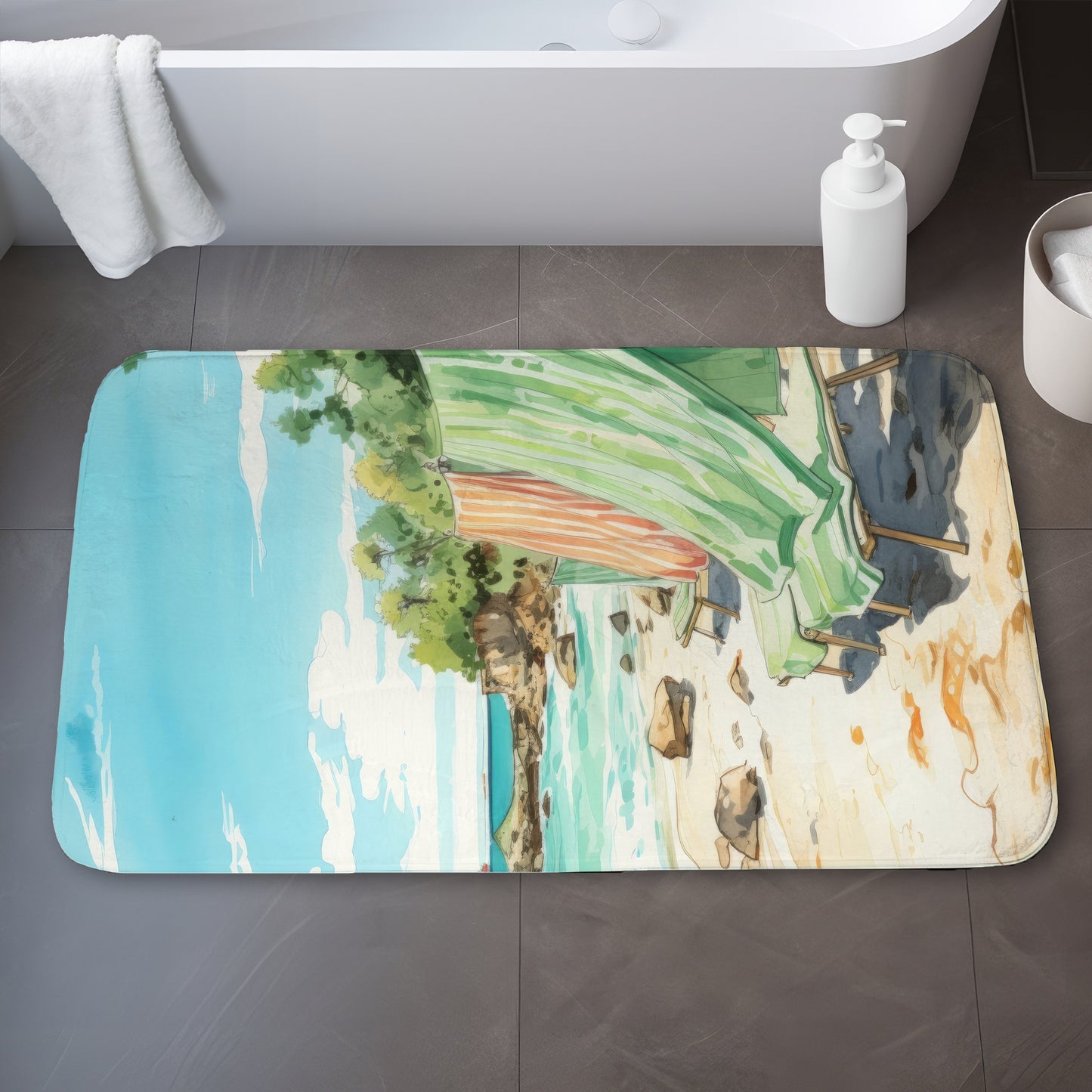 Beach calm - 17"x24" Bath mat