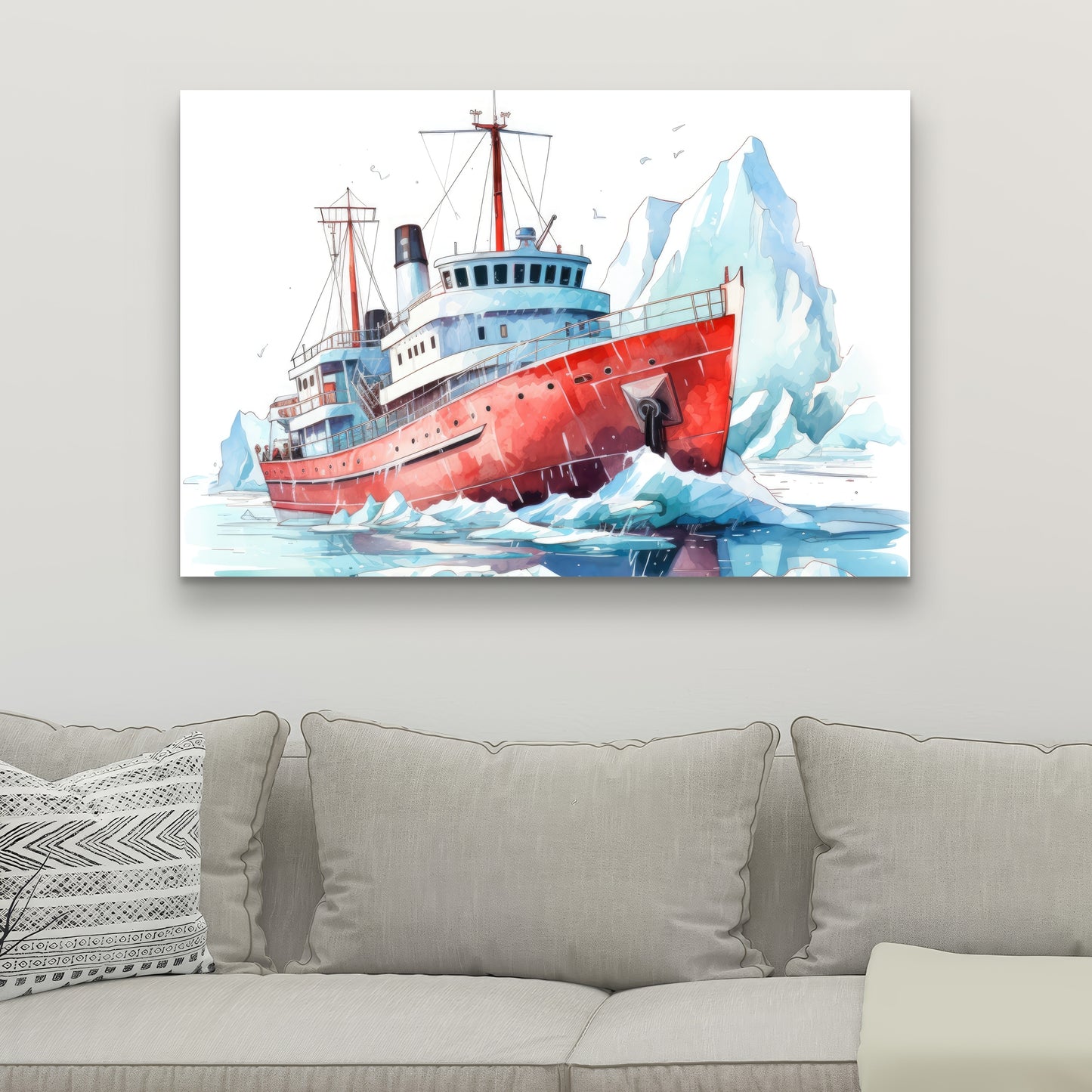Breaking the ice - 32"x32" Canvas