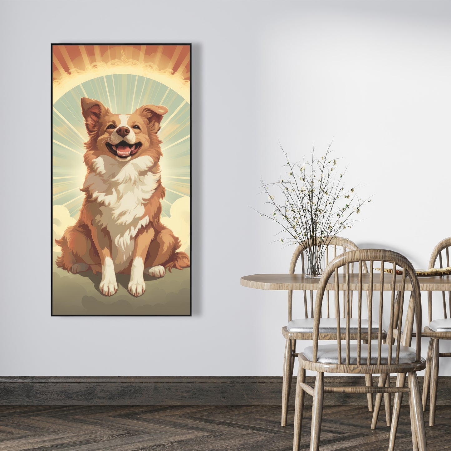 Pats and smiles - 36"x36" Framed canvas