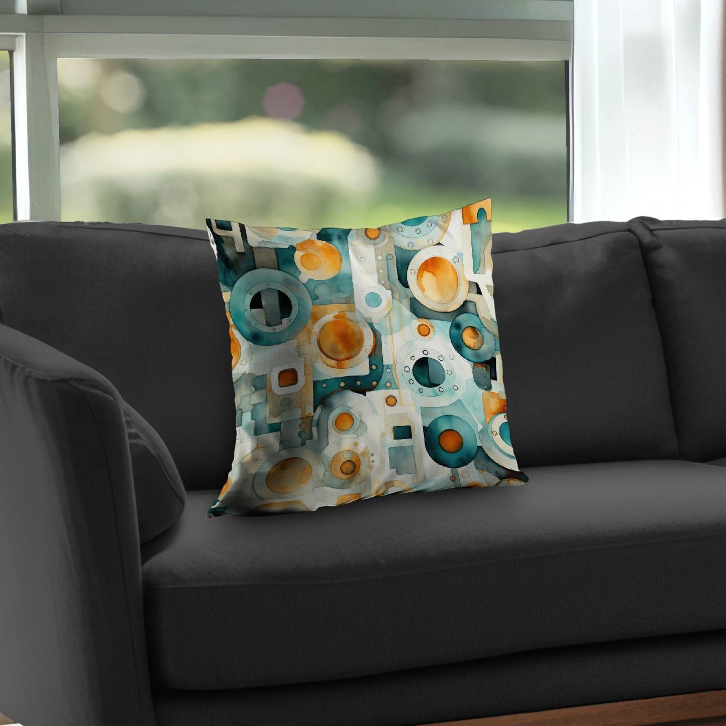 Decomposed porthole - Throw Pillow