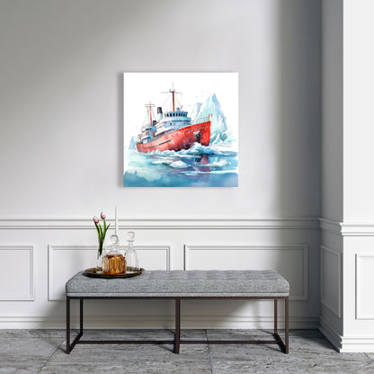 Breaking the ice - 32"x32" Canvas
