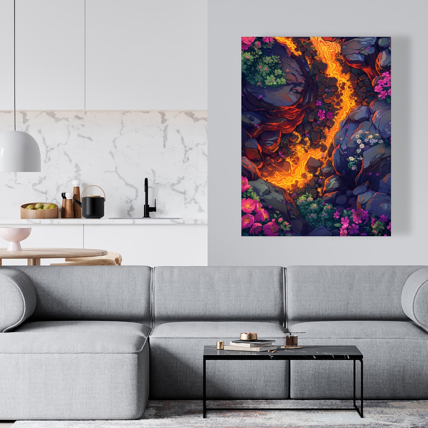 Hot river - 32"x32" Canvas