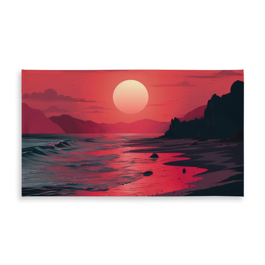Red Sky Purple Indoor Outdoor Tablecloth for Home Decor