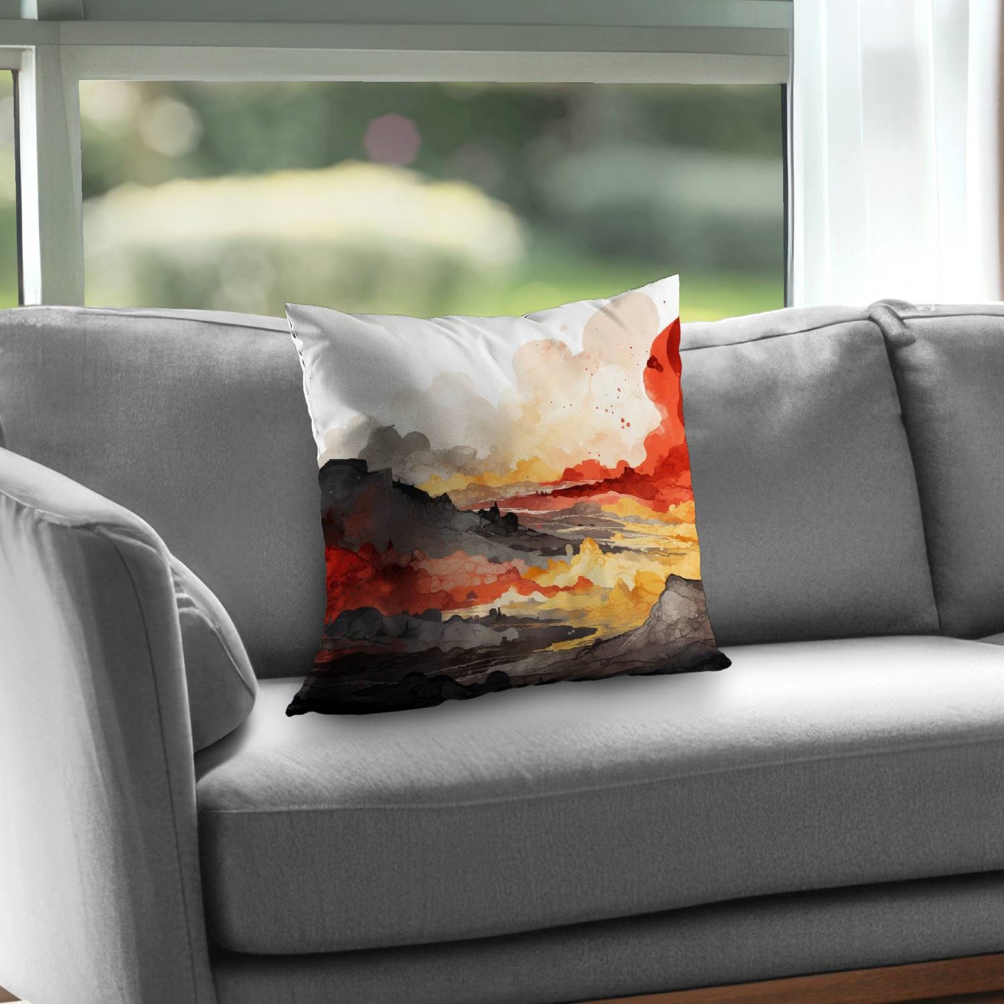 Scolding land - Throw pillow - Print on demand