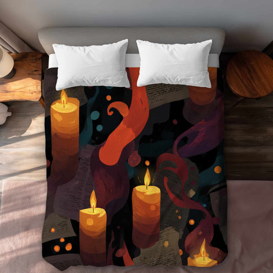 Housse de couette Chuchotis de flamme | Décoration d'intérieur élégante