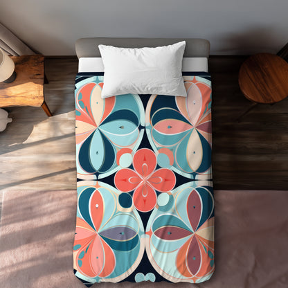 Pastel Mandala Coral Duvet Cover | Home Decor Essentials
