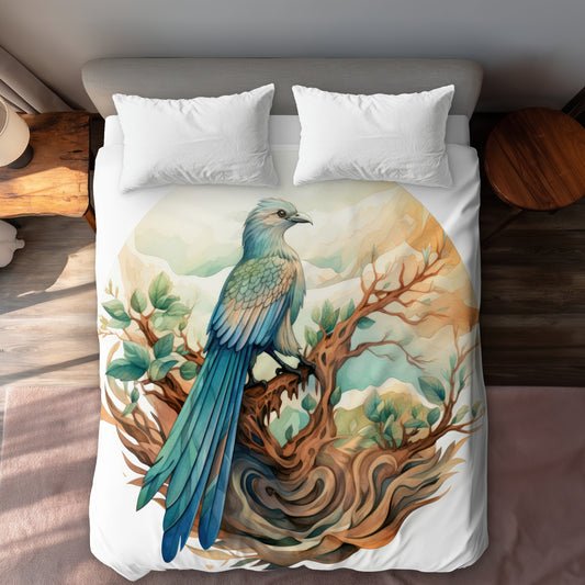 Perched Turquoise Duvet Cover | Stylish Home Decor Accent